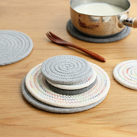 日式简约棉线隔热垫餐桌垫碗垫子盘子垫子锅垫杯垫